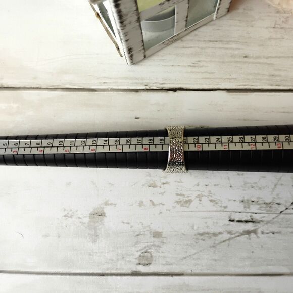 New Firefly Band Ring Silver Tone w/Blue Stone Size 9 Eclectic, Unique - Picture 2 of 2